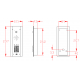 AES 603-FBK flush mount digital 1.88GHz wireless intercom with keypad